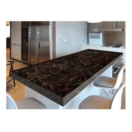 Siyah Mermer Desenli Yapışkanlı Tezgah Folyosu (3 Mt.x 60 Cm) ( Lisinya )