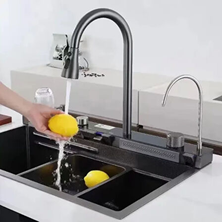 Akıllı Dijital LED Göstergeli Şelale Eviye Seti