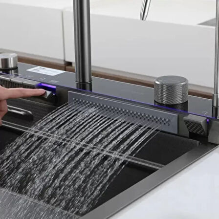 Akıllı Dijital LED Göstergeli Şelale Eviye Seti