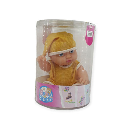 Kıyafetli Et Bebek 35 cm - LMN208 - Sarı (Lisinya)