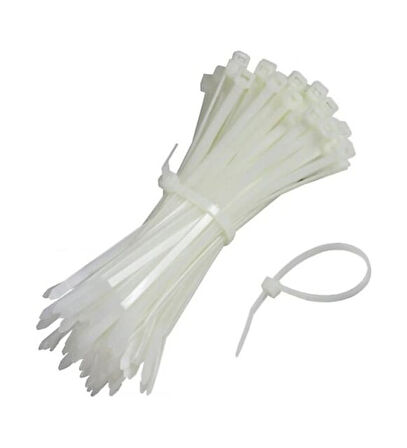 Kablo Bağları Beyaz & Siyah 2,5x100 mm - Kaliteli ve Güvenilir Bağlantılar için