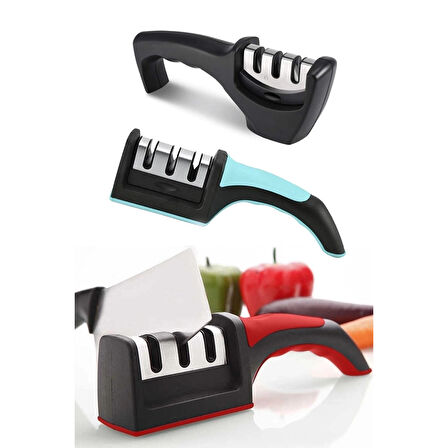 Profesyonel Bıçak Bileyici 3 Açılı Elmas Seramik Tungsten Çelik El Bıçakları Bileme ( Lisinya )