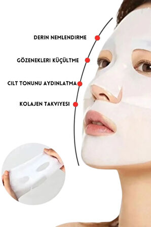 Bio Collagen Real Deep Şeffaflaşan Cilt Maskesi – Nemlendiren, Gözenek Küçülten Ve Onarıcı Yüz Maskesi