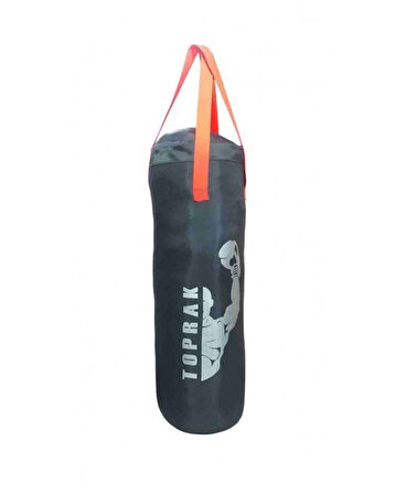 Boks Torbası Eldiven Ve Karabina Hediyeli İçi Dolu 60x22cm Füme 6KG