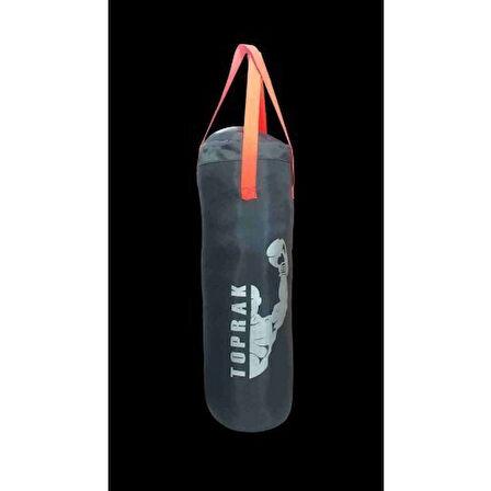 Boks Torbası Eldiven Ve Karabina Hediyeli İçi Dolu 60x22cm Füme 6KG