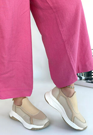 Kendy Bej Cilt Spor Ayakkabı - Lisinya