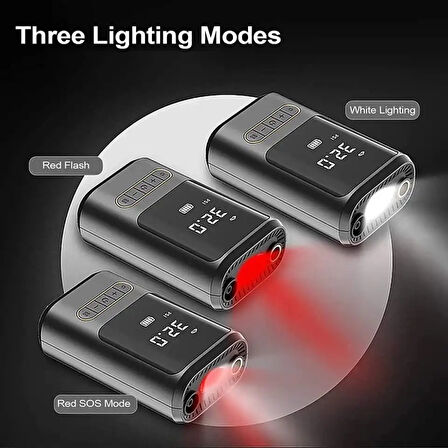 Ka-760 Kablosuz Oto Araç Mini 4000mah 150 Psı Işıklı Oto Hava Kompresörü ( Lisinya )