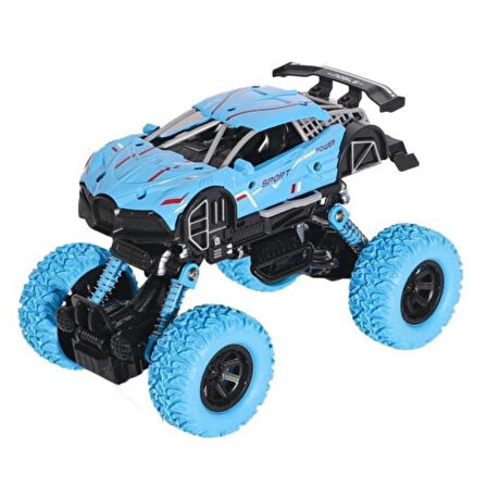 Çek Bırak Amorsitörlü Off-Road Araba MAVİ 17X11CM