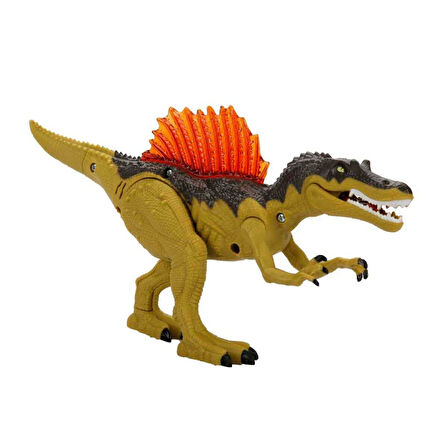 Sesli Işıklı Dinazor Figür  22 cm - 542620 - Kahverengi (Lisinya)