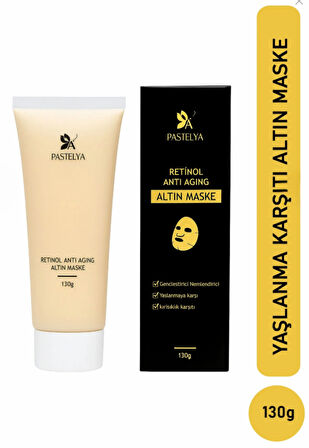 Retinol Anti-aging Altın Maske 130 G – Soyulabilir Maske | Kırışıklık Ve Yaşlanma Karşıtı