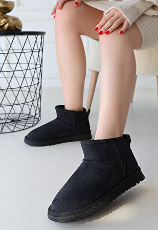 Elsa Siyah Süet Bot - Lisinya