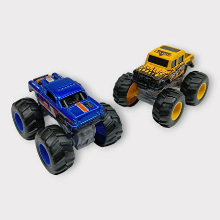 Mini Off-Road Araçlar 2'li - Sarı Lacivert (Lisinya)