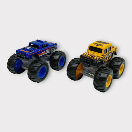 Mini Off-Road Araçlar 2'li - Sarı Lacivert (Lisinya)