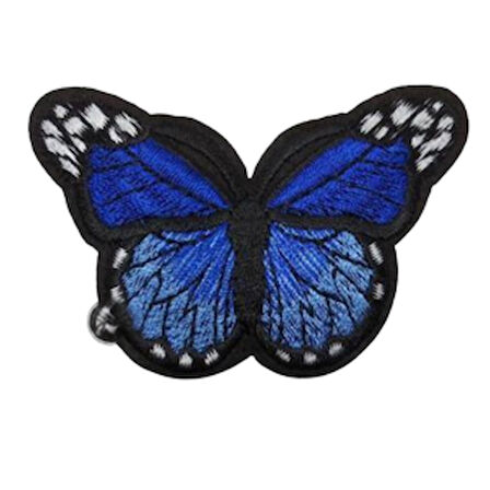 Aplike Ütü İle Yapışan Kelebek Lacivert Arma 7x5 Cm