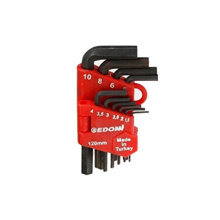 Edoni 120 Mm 10 Parça Alyan Seti Siyah ( Lisinya )