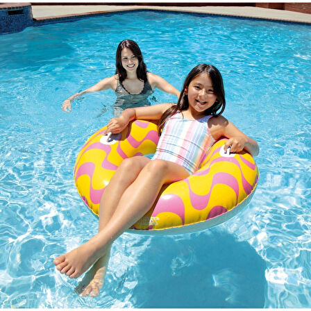 59256 Tutamaçlı Girdap Halkaları Desenli Simit 91 cm