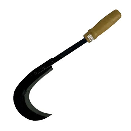 Sürmene Kırmızı Plastik Saplı Orak 43 Cm - Buğday Hasadı ( Lisinya )