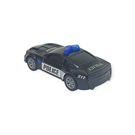 Çek Bırak Metal Küçük Arabalar 6'lı 8 cm - Polis Araçları (Lisinya)