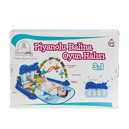 HE0631 Babycim Pianolu Balina Oyun Halısı -Birliktoys