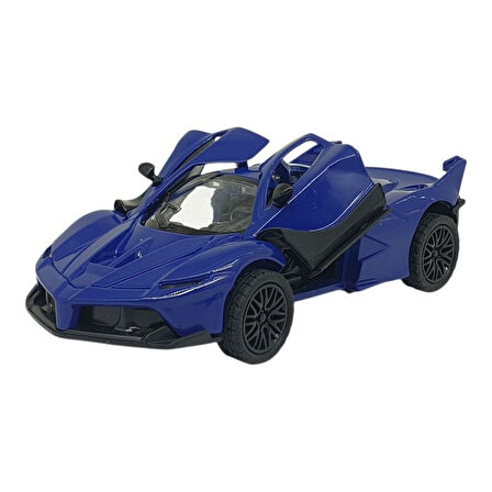 Çek Bırak Metal Arabalar 13 cm - SR2212- Mavi (Lisinya)