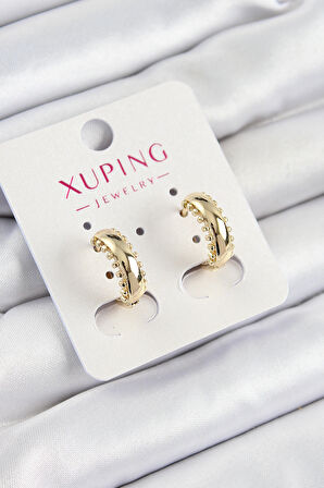Xuping Çit Halka Model Gold Renk Kadın Küpe - Lisinya