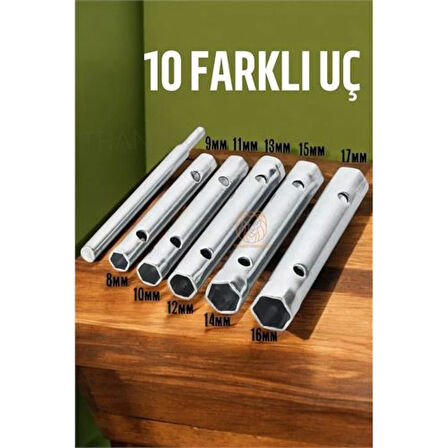 Tork Lokma Seti Boru Kovan Tip Anahtar Seti Buji Anahtarı ( Lisinya )