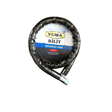 Yuma Ym-752 Motorsiklet Kilidi Anahtarlı Körüklü Siyah ( Boy : 120cm-çap : 22mm ) ( Lisinya )