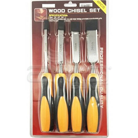 Ağaç Oyma Seti Darbeli İskarpela Seti - 6-12-18-22mm ( Lisinya )