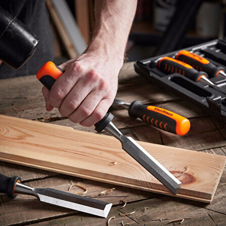 Ağaç Oyma Seti Darbeli İskarpela Seti - 6-12-18-22mm ( Lisinya )