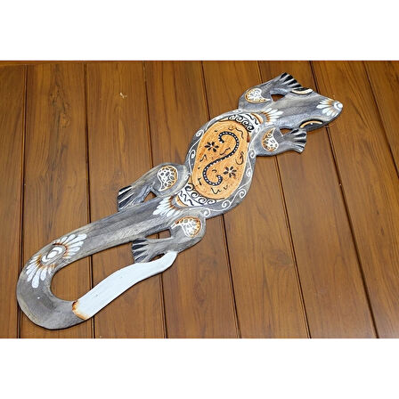 Ahşap Duvara Asmali Kertenkele Figürü Galileo-21 ( Lisinya )