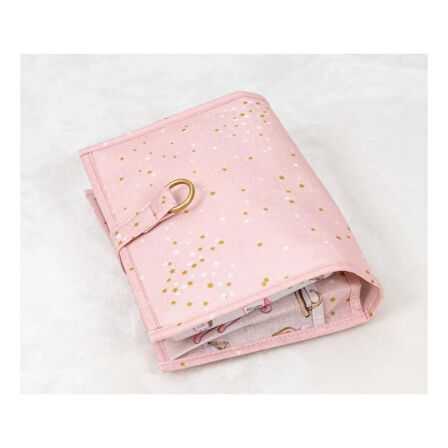 Bebek Kullanımı Kolay Desenli Alt Bakım Çantası pembe