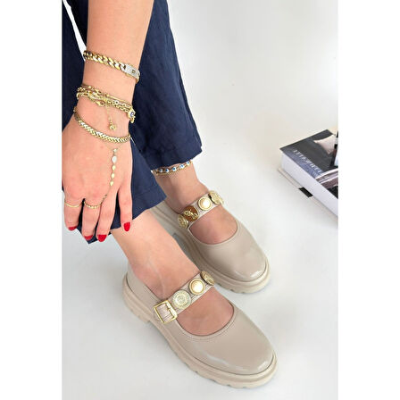 Okira Bej Rugan Oxford Ayakkabı - Lisinya