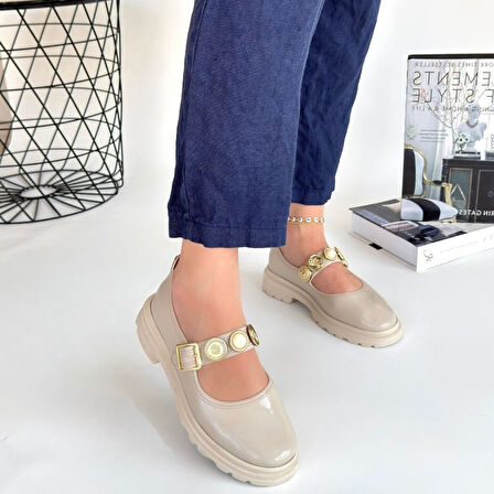 Okira Bej Rugan Oxford Ayakkabı - Lisinya