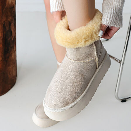 Sophia Bej Süet Bot  Trend- Lisinya