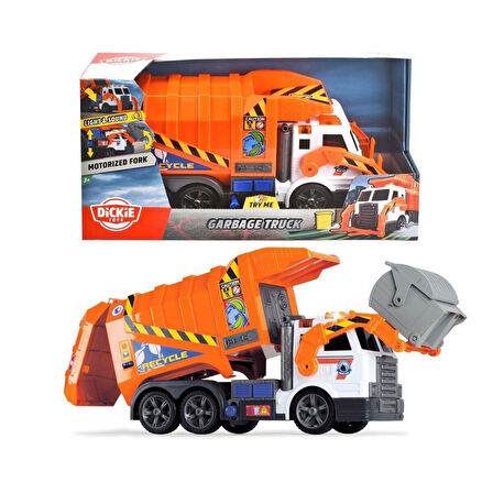 203308369 Dickie Garbage Truckfree wheel light sound B/O lifting fork wt