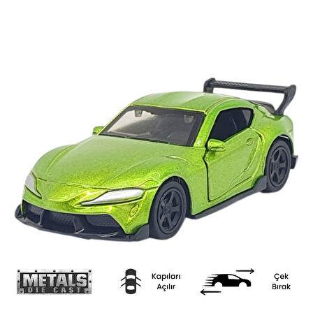 Çek Bırak Metal Küçük Arabalar 8 cm Yeşil