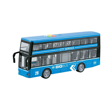 WY912A-B Sesli ve Işıklı Çift Katlı Otobüs 1:16 -Vardem