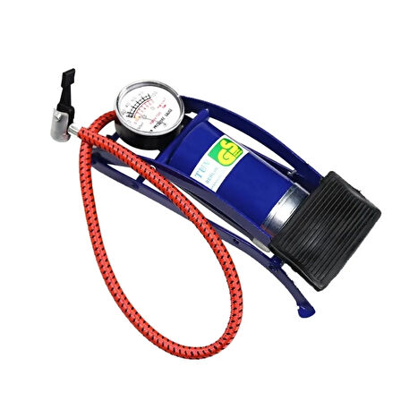 İnce Piston Araç Lastik Şişirme Göstergeli Ayak Pompası ( Lisinya )