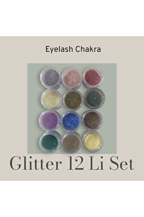 Glitter Sim Far 12'li – Yüz Ve Vücut İçin Parıltılı Sim Göz Farı