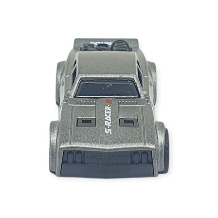Çek Bırak Metal Küçük Arabalar 8 cm - SH40031 - Gri (Lisinya)