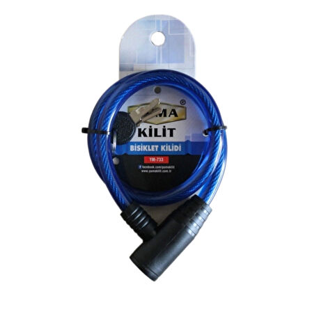 Yuma Ym-733 Mavi 65 Cm Bisiklet Kilidi ( Lisinya )