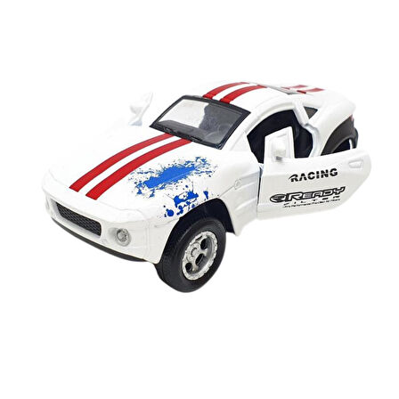 Mustang Çek Bırak Spor Araba - Işıklı Sesli Model - FY6148-12D-Beyaz (Lisinya)