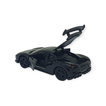 Çek Bırak Metal Küçük Arabalar 8 cm - 6411A-9 - Siyah (Lisinya)