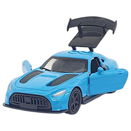 Çek Bırak Metal Küçük Arabalar 8 cm - 6411A - Mavi (Lisinya)