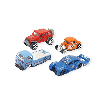 Alloy Racer 4'lü Araç Seti - 780-413   (Lisinya)