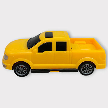 Çek Bırak Arabalar 10 Cm - Sarı Pick-Up (Lisinya)
