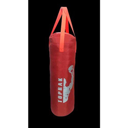 Boks Torbası Eldiven Ve Karabina Hediyeli İçi Dolu 50x20 Cm Kırmızı 4KG