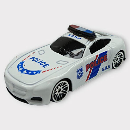 Metal Mini Polis Arabası  8 cm - Polis - 8 (Lisinya)