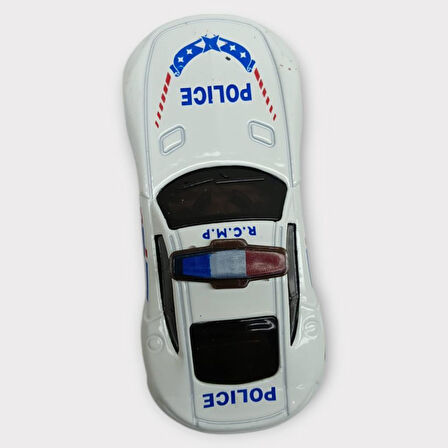Metal Mini Polis Arabası  8 cm - Polis - 8 (Lisinya)