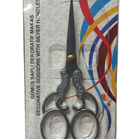 Nakış Makası Gümüş Saplı Dekoratif Makas Ybl-075 Model 5